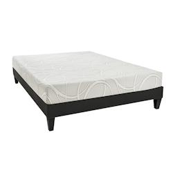 Ensemble   Matelas Mémoire de forme + Sommier Bois Mi-ferme 180x200 cm EUPRAXIE OLYMPE LITERIE - blanc Mousse à mémoire de forme 4BC.SR.K15.1820_0