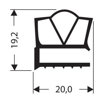 Joint pvc plat sans aimant pour meubles frigos jpf-010_0