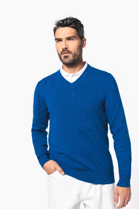 Pullover premium col V - Kariban - Réf: K982 - 330 g/m² - 87% coton, 11% polyamide, 2% élasthanne_0