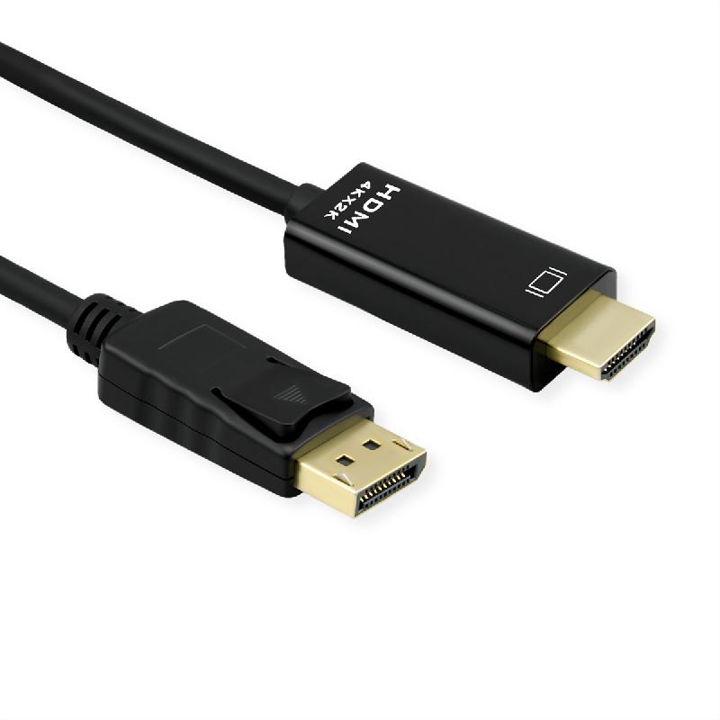 Roline câble displayport dp - uhdtv, slim, m/m, noir, 2 m_0