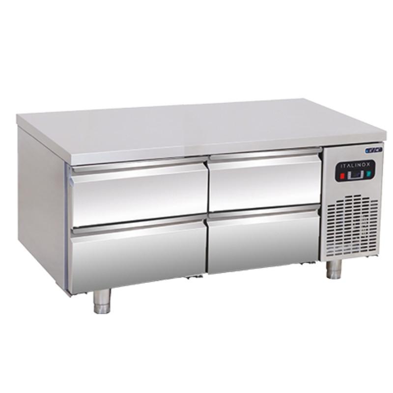 Soubassement réfrigéré 4 tiroirs - profondeur 600 mm - Froid ventilé - Marque TECHNITALIA_0
