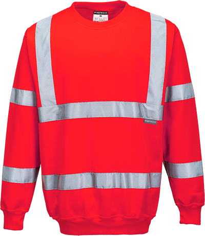 Sweat-shirt haute-visibilité rouge B303 - Taille XL - Normes EN ISO 20471 Classe 3, ANSI/ISEA 107-2015 Type R Classe 3, AS/NZS 4602.1:2011 Classe D/N_0