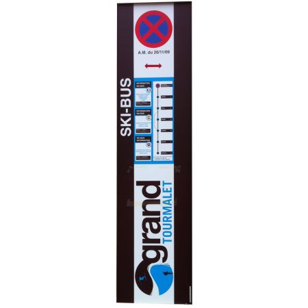 Totem Tourmalet - Pyrénées Concept - aluminium sur mesure avec option éclairage_0