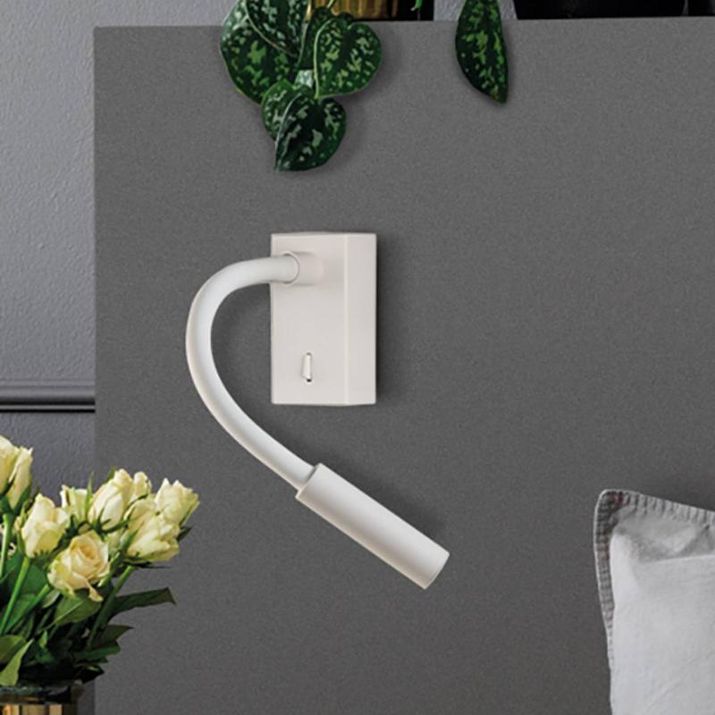 ACB ILUMINACIÓN LAMPE DE LECTURE LED CIO, INTERRUPTEUR, BRAS FLEXIBLE, 930, BLANC