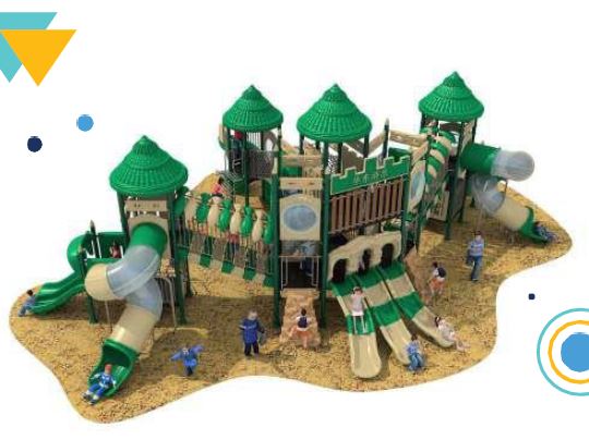 Aire de jeux à structure tubulaire NAT-024 - Dimensions 1520x1075x575 cm - Jusqu'à 18 utilisateurs_0
