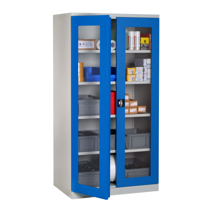 Armoire haute à portes transparentes - Hauteur 1950 mm_0