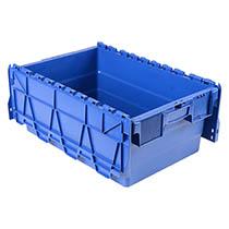 BAC DE STOCKAGE NAVETTE AVEC COUVERCLE EN PLASTIQUE BLEU - 44 LITRES