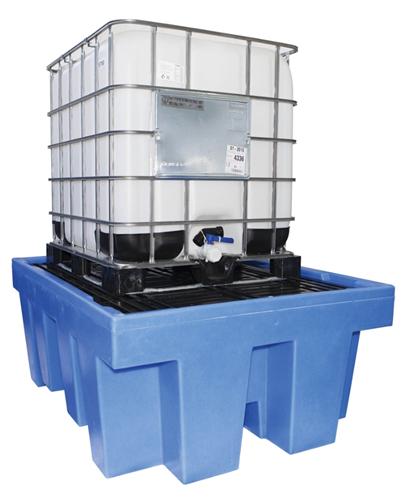 Bac de rétention en polyéthylène - stockage pour 1 cuve IBC 1000L - 1760 x 1350 x h2445mm_0