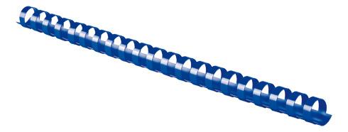 BAGUETTE RELIURE ANNEAUX PLASTIQUE PAVO 16 MM BLEUE - BOÎTE DE 100