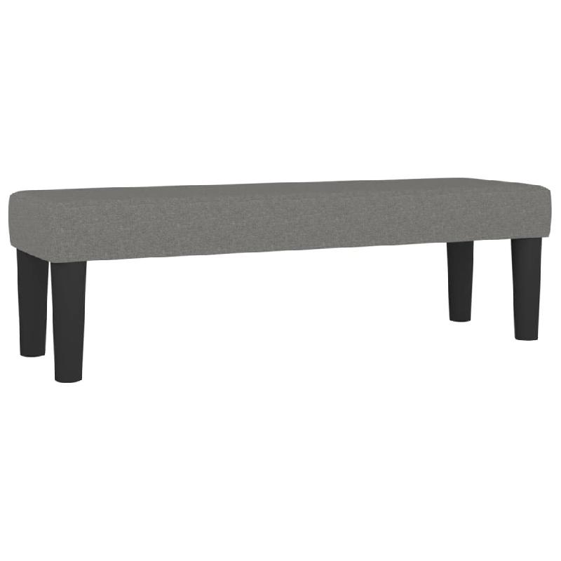 Banc banquette 100 x 30 x 30 cm - tissu gris foncé - rembourrage mousse confortable_0
