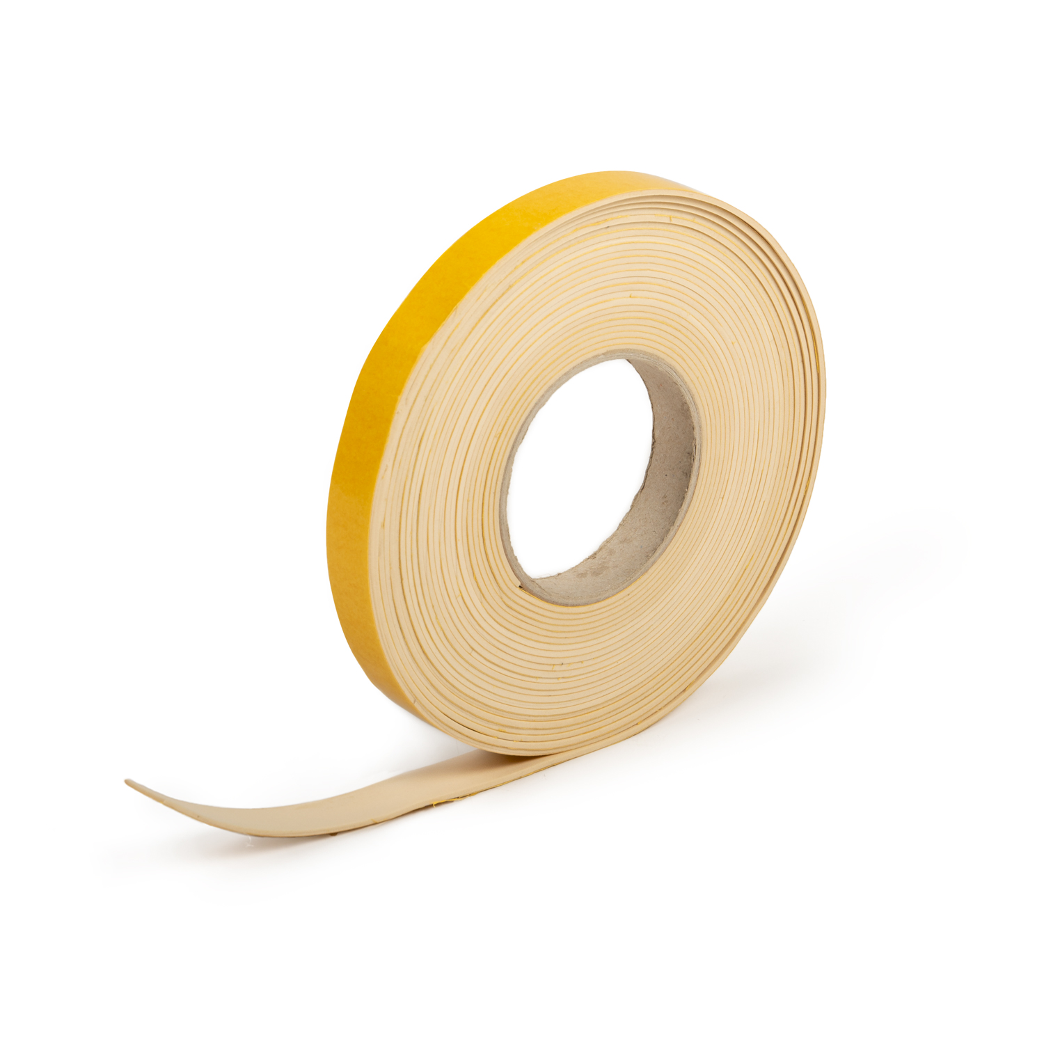 BANDE CAOUTCHOUC MOUSSE ANTISTATIQUE BEIGE AVEC ADHÉSIF 90X2MM