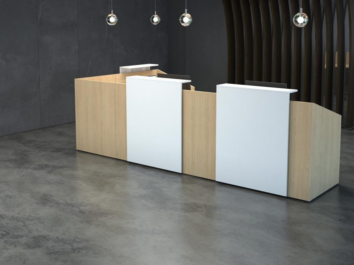 Banque d'accueil modulaire POGO - Design simple et élégant - Fabrication française - Configurations variées et PMR_0