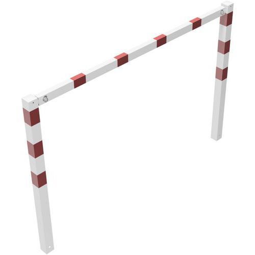 BARRIÈRE CHEMINS PIÉTONS À ASSEMBLER - BLANC/ROUGE - 2000MM - SCHAKE