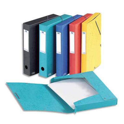 BOÎTE DE CLASSEMENT PERSONNALISABLE EUROBOX - EN CARTE LUSTREE - DOS DE 40 MM - COLORIS ASSORTIS. - LOT DE 10