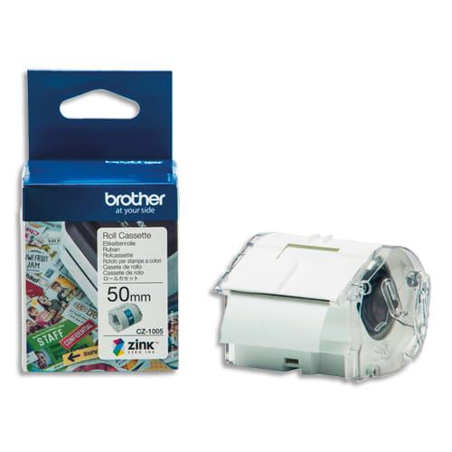 Brother ruban CZ adhésif repositionnable pour imprimante d'étiquettes VC-500W - 50 mm x 5 m CZ1005_0