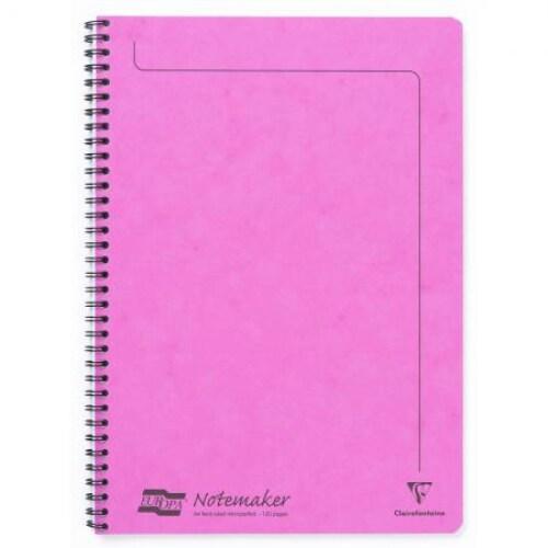 Clairefontaine Lot de 10 Cahier Europa Notemaker A4, 120p./60 feuilles détachables 90 g/m² reliure intégrale, ligné, coloris fuchsia - 5016196030849_0