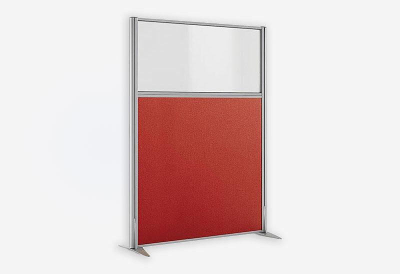 Cloison de séparation vitrée panneau tissu - 160-cm,122-cm_0