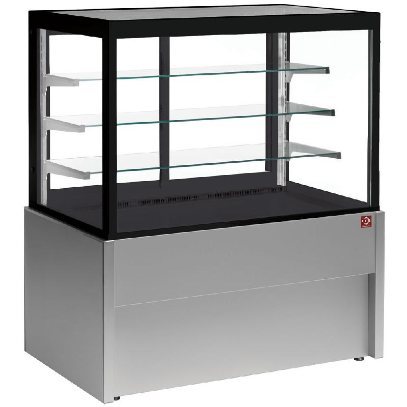 Comptoir vitrine panoramique ventilé 4 niveaux sans réserve gris 15... - PCB15V-G5/P2_0