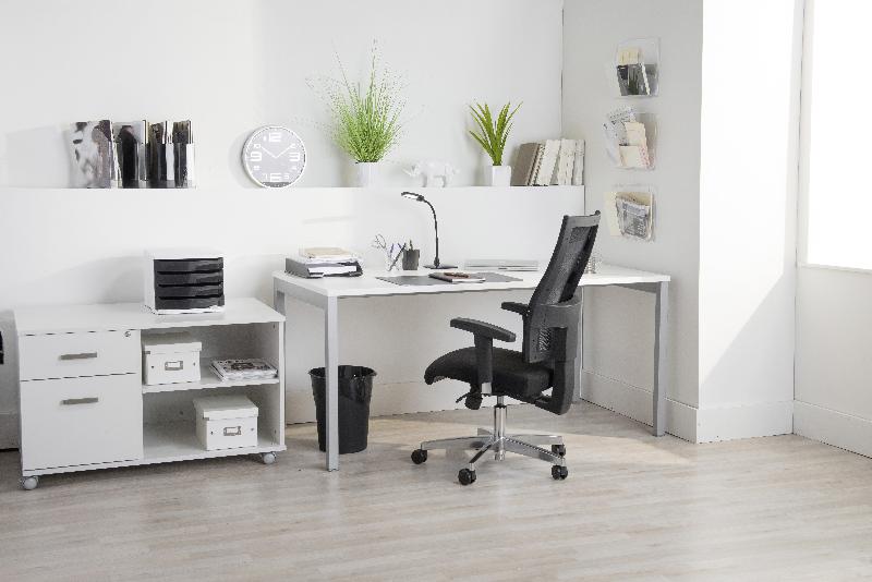 CONSOLE MOBILE INÉO 2 TIROIRS BLANC - BLANC