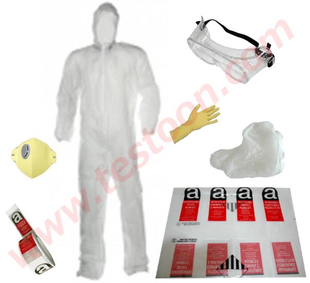 KIT D'INTERVENTION AMIANTE - TAILLE AU CHOIX EN OPTION - DIVKITAMV2