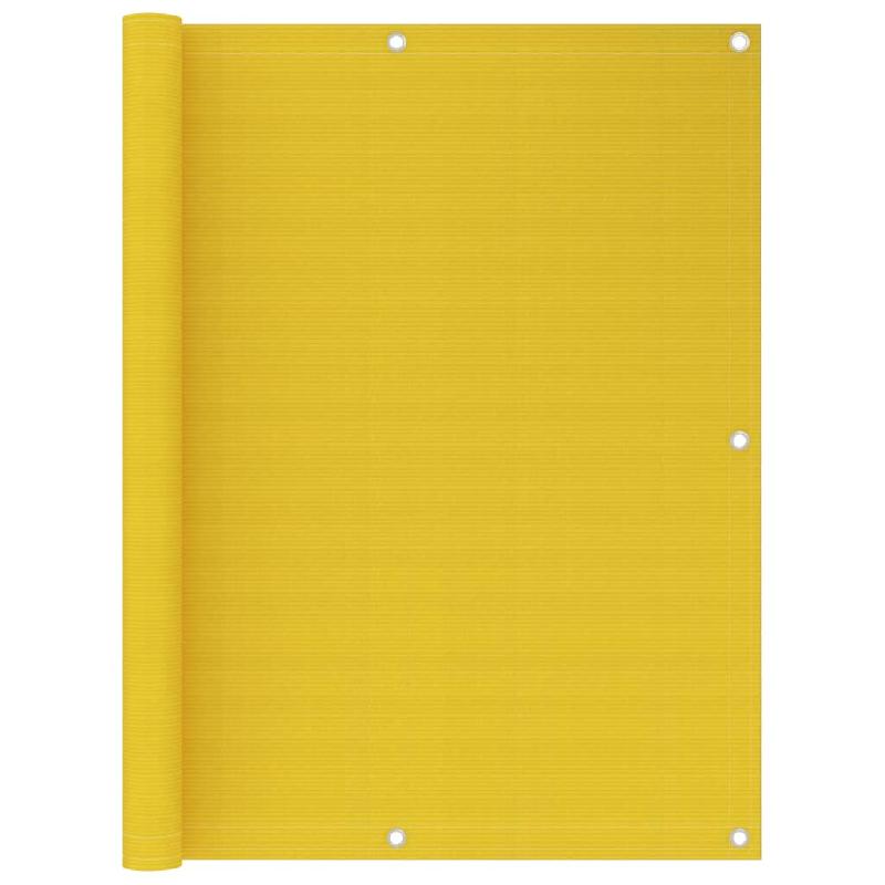 ÉCRAN DE BALCON BRISE PARE VUE PROTECTION CONFIDENTIALITÉ 120 X 500 CM PEHD JAUNE 02_0010187_0