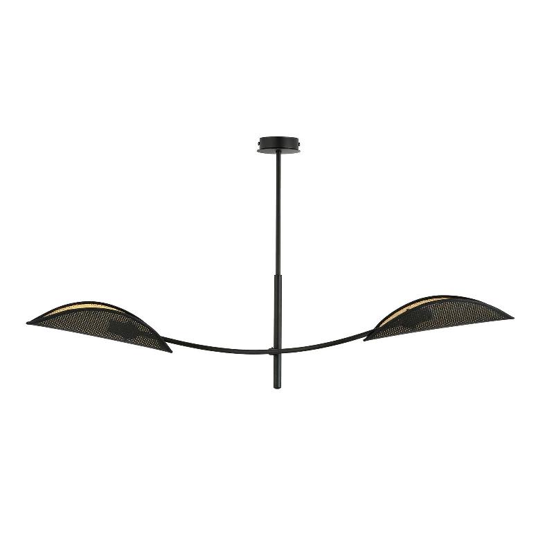 EMIBIG LIGHTING PLAFONNIER LOTUS, NOIR/DORÉ, À 2 LAMPES