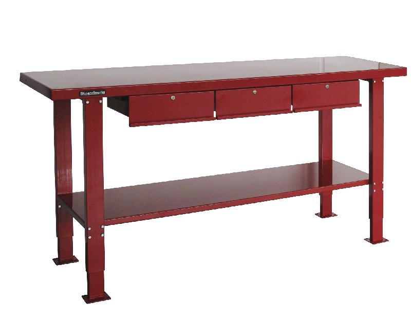 Établi 150 cm avec pieds réglables et 2 tiroirs MW Tools DER1500P_0