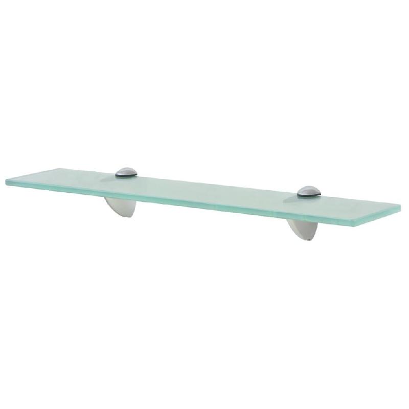 Étagère murale design en verre trempé 50 x 20 cm - Transparent - Supports en alliage de zinc - Réf. 2702145/2_0