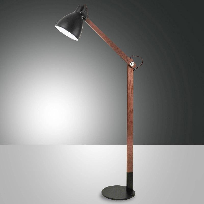 FABAS LUCE SVEVA LAMPADAIRE EN BOIS, NOIR/NOYER