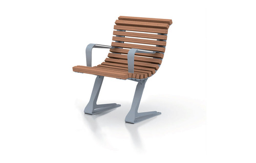Fauteuil public design et ergonomique - Lounge - Husson International - Bois et acier durable_0