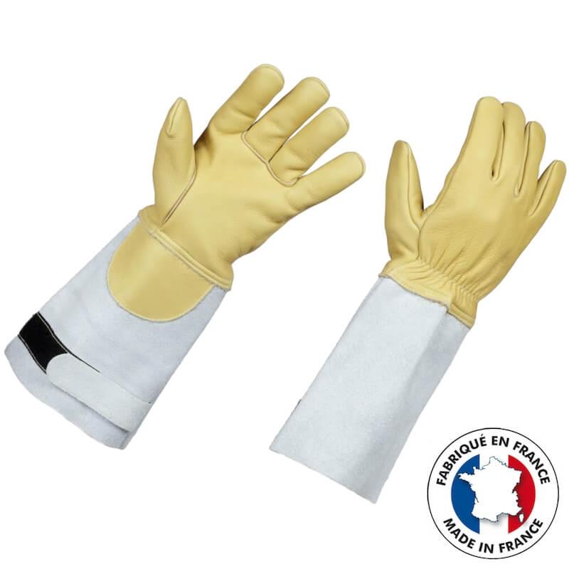 Gants de soudeur spécial MIG MAG et MMA en cuir pleine fleur - T-10_0