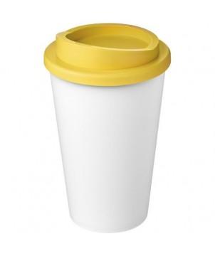 GOBELET RECYCLÉ ISOLANT DE 350ML AMERICANO ECO - JAUNE - MUGS PUBLICITAIRES PERSONNALISÉS