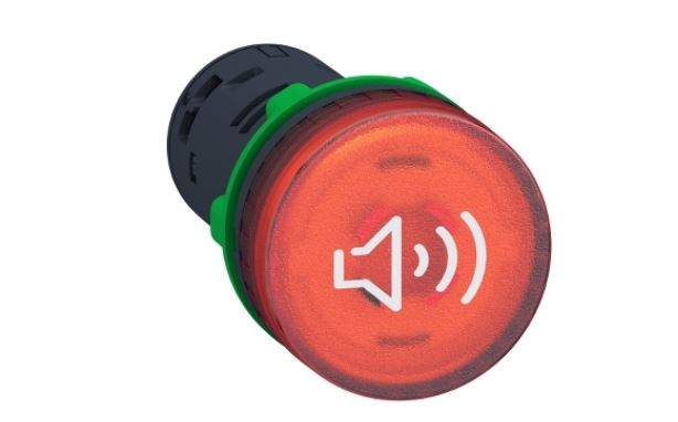 Harmony XB5 - buzzer lumineux - Ø22 - 90dB - rouge - 230V - raccord bornier - 29x29x55mm - 0,024kg_0