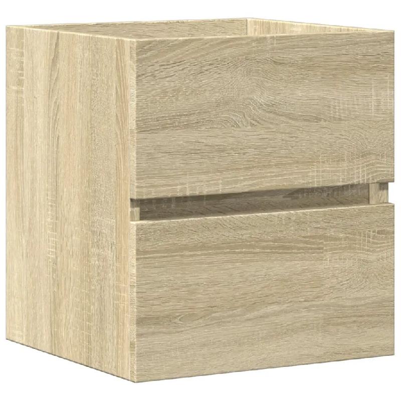 Helloshop26 - Armoire d'évier murale peu encombrante 41 x 38,5 x 45 cm rangement facile en bois d'ingénierie chêne sonoma 02_0050813 - Bois massif_0