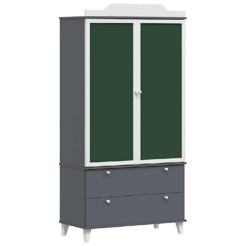 Helloshop26 - Armoire moderne avec tableau noir rangement intérieur 90 x 45 x 180 cm en bois d'ingénierie blanc 02_0058623 - noir Bois massif 300024_0
