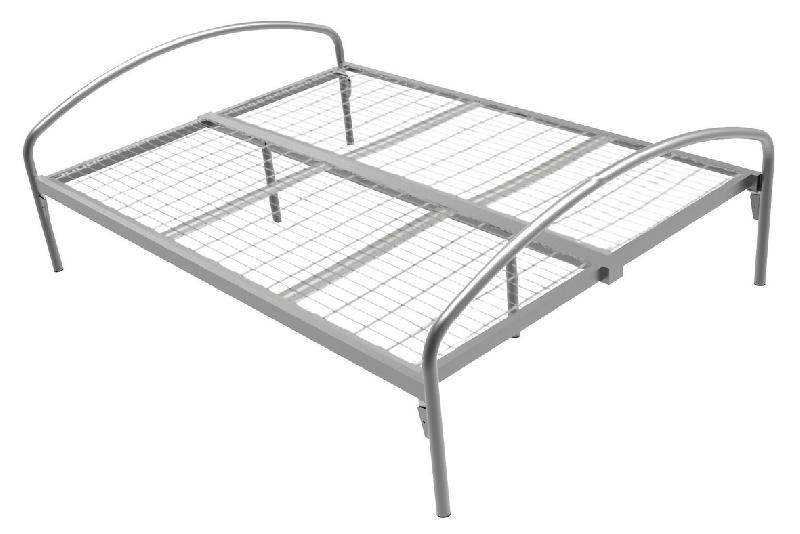 LIT SIMPLE THELIA TOUT MÉTAL SOMMIER TREILLIS 140 X 190 ALUMINIUM - MANUTAN COLLECTIVITÉS