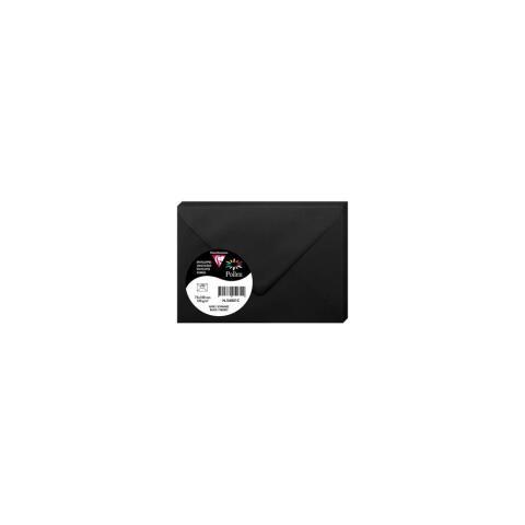 LOT DE 2 - PAQUET DE 20 ENVELOPPES POLLEN 75X100MM 120G/M² - NOIR