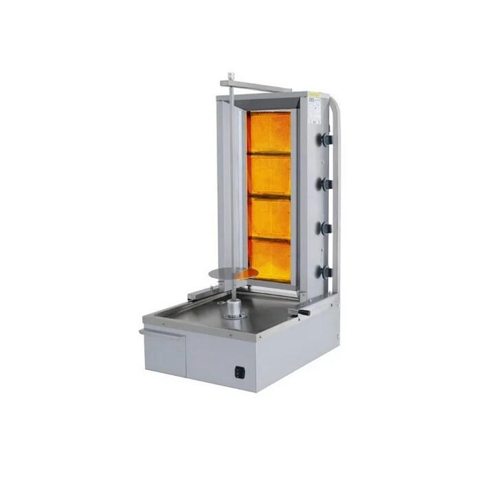 Machine à Kebab professionnelle 4 feux / DBS GASTRO - gris inox 3701645700016_0