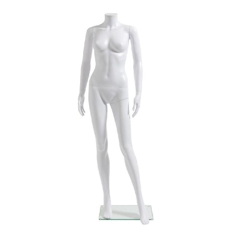 Mannequin Femme Plastique Blanc Sans Tête H160 cm_0