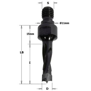 MECHE A QUEUE FILETEE TROUS BORGNES - DIAMÈTRE 6MM, LONGUEUR 45MM, QUEUE M10/11