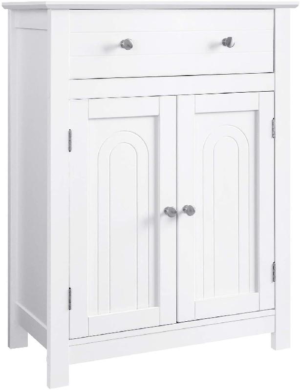 Meuble placard buffet armoire - Salon et salle de bain - 80 cm - Blanc - Réf : 12_0000819_0
