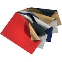 PAPIER CADEAU DE NOEL 'BICOLOR', OR/NOIR - LOT DE 5