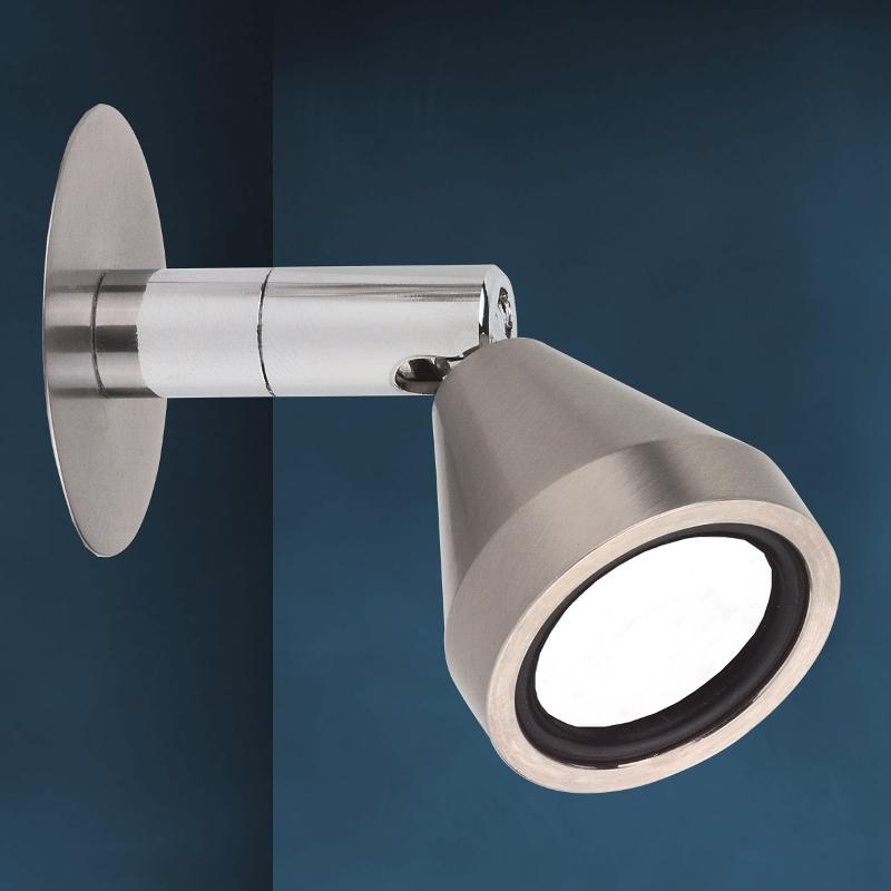 BUSCH APPLIQUE MURALE LED MINI, ORIENTABLE, NICKEL, 5.000K