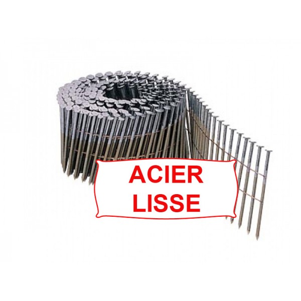 POINTES 16° 2.5X60 MM LISSES EN ROULEAUX PLATS FIL MÉTAL X 7200