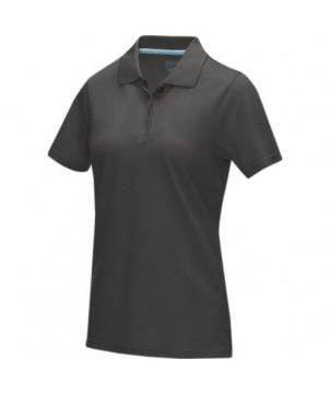 POLO GRAPHITE BIO GOTS MANCHES COURTES FEMME GRIS ORAGE - GOODIES ÉCOLOGIQUES