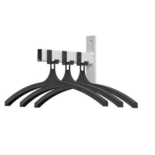 PORTE-MANTEAU HIQ 3 CINTRES NOIR/GRIS ALUMINIUM - V-PART