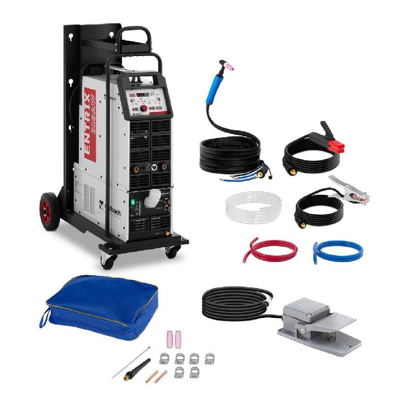 Poste à souder professionnel aluminium ALU TIG MMA Entrix 315AW - 400 V, 315 A, amorçage HF, refroidissement eau, pédale incluse, profondeur max. 10 mm - Réf. 14_0003042_0