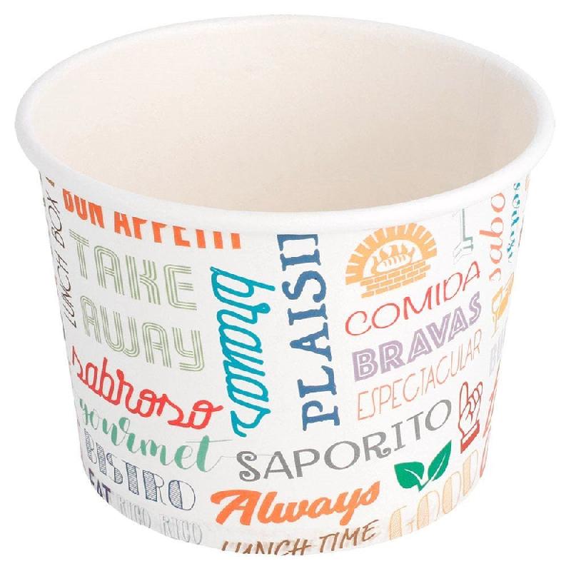 Pot en carton Parole 500ml Ø11x8,2cm - par 500_0