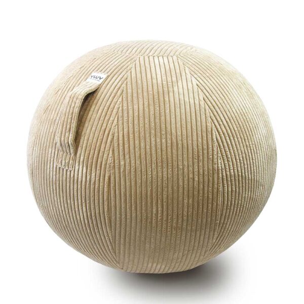 Pouf siège ballon ergonomique - VLIP Beige - Ø 60-65 cm - Anti-roulement - Revêtement polyester déhoussable_0