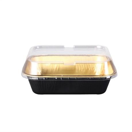 RÉCIPIENT PÂTISSERIE 280 ML D.SUP.13.5X10.2 CM NOIR/ALUMINIUM OR (VENDU PAR 100)